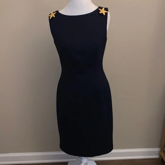 green emerald velvet dress Mela Navy Foil Star Print Wrap Skater Dress